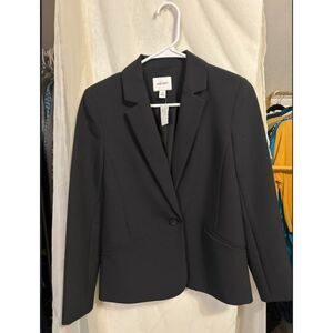 291 Nine West Black Classic Single-Button Blazer Office & Business Casual